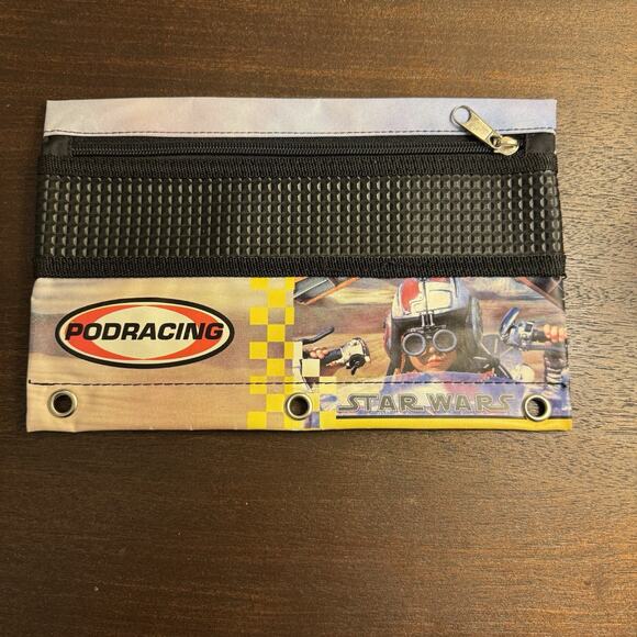 VTG Star Wars Episode 1 Anakin Pencil Pouch School Supply 3 Ring Binder Bag - Picture 10 of 12